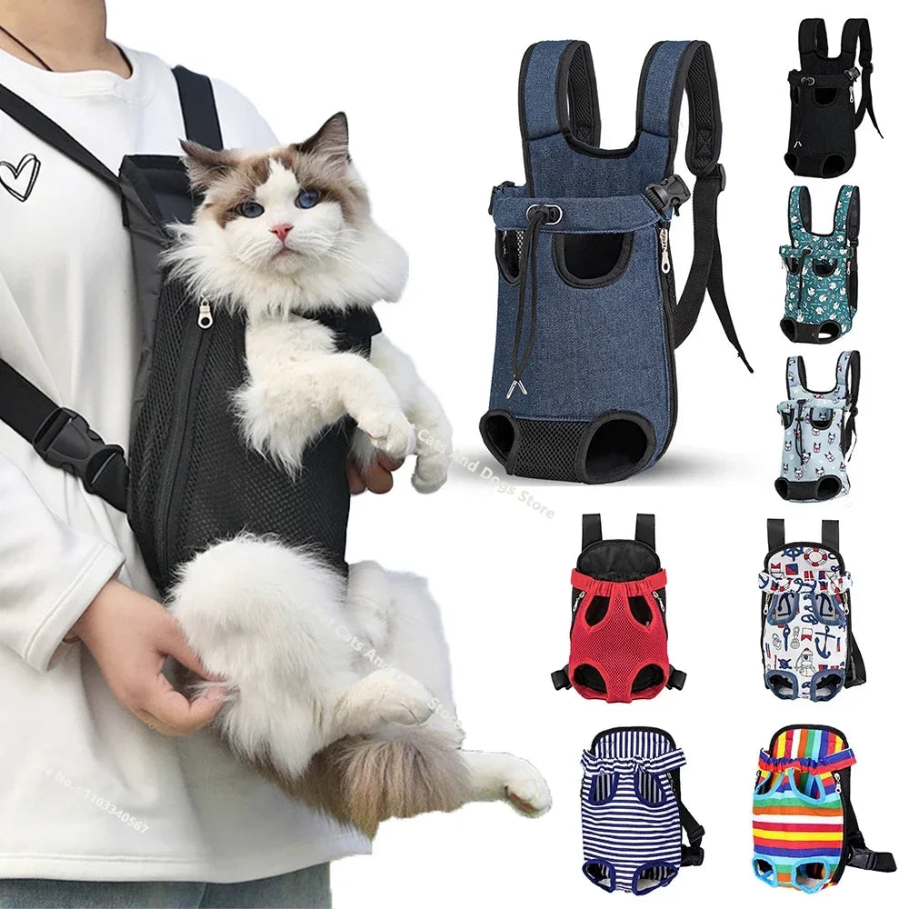 Portable Breathable Cat Bag Pet Travel Tote Bag Backpack For Carrying Pets On Both Shoulders Outdoor Travel Set For Cats And Dog Petrkl