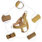 Tactical Anti-Pull Dog Harness - 1000D Nylon Adjustable for Large Dogs, Outdoor Training Vest with Handle & Reflective Petrkl