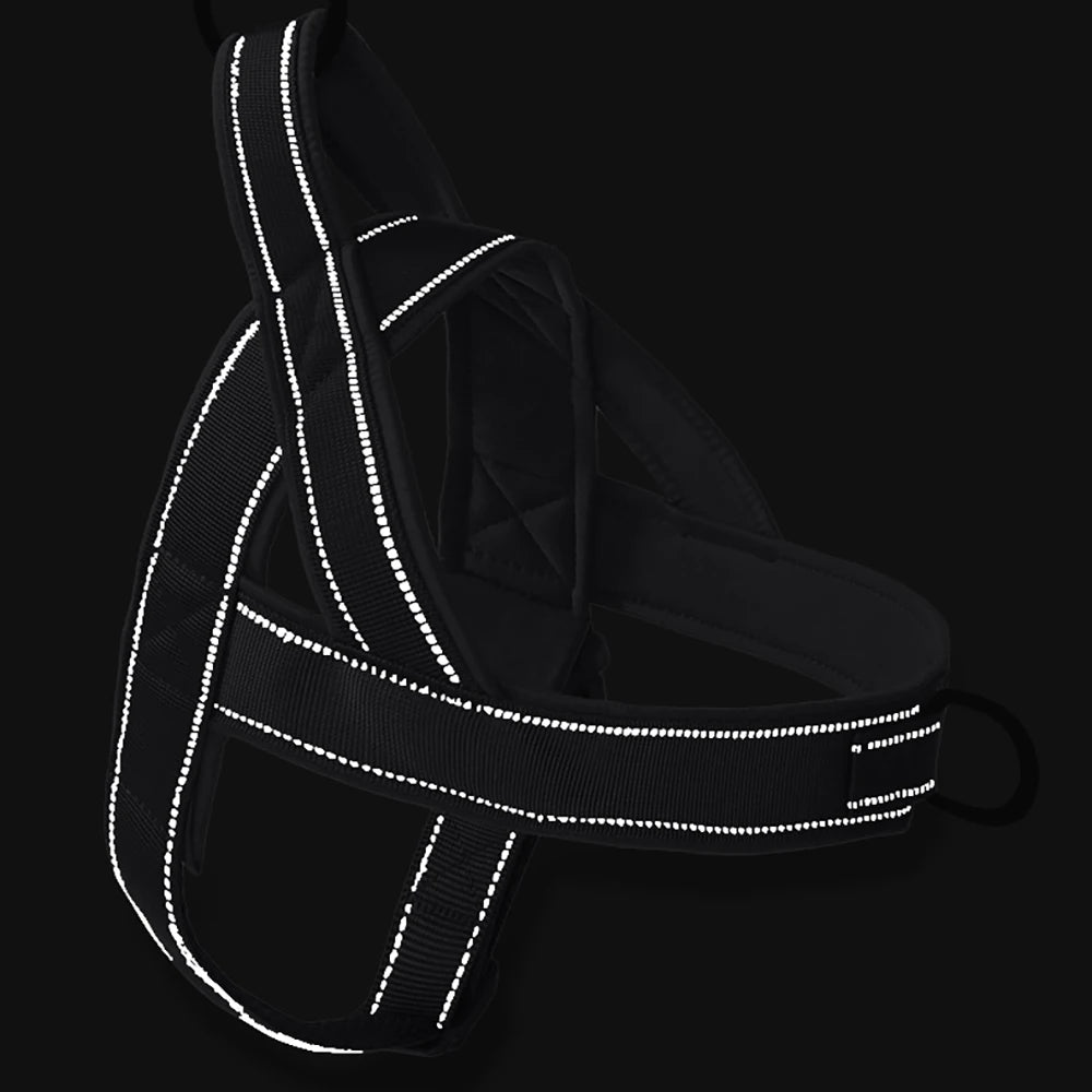 Tactical Anti-Pull Dog Harness - 1000D Nylon Adjustable for Large Dogs, Outdoor Training Vest with Handle & Reflective Petrkl