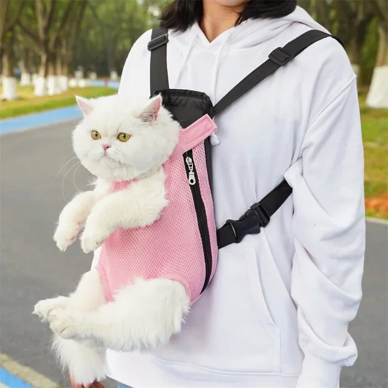 Portable Breathable Cat Bag Pet Travel Tote Bag Backpack For Carrying Pets On Both Shoulders Outdoor Travel Set For Cats And Dog Petrkl