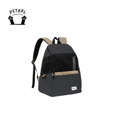 Ultralight Pet Backpack for Travel & Hiking – Breathable Carrier for Cats & Small Dogs black front