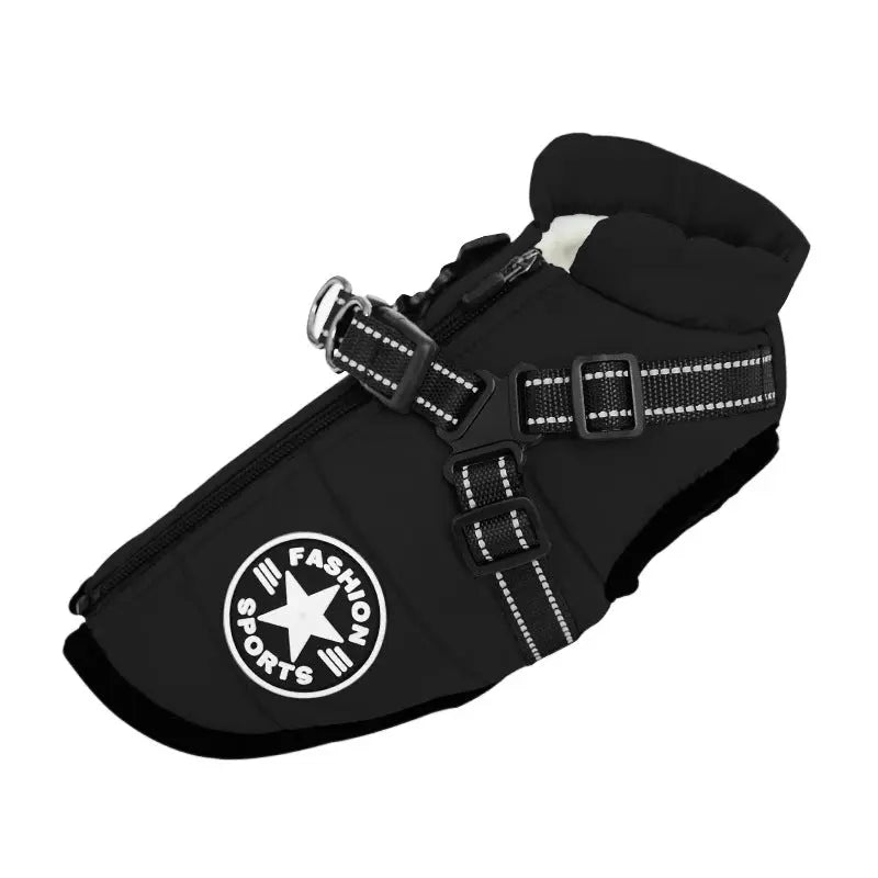 Waterproof Dog Coat with Harness Warm Padded Winter Jacket Petrkl