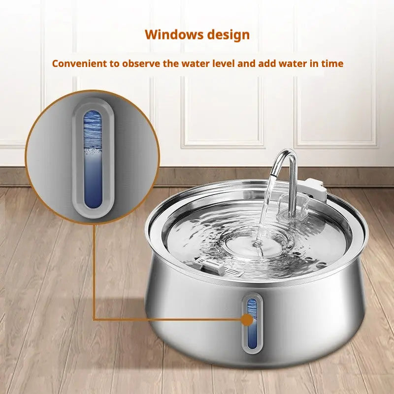Petrkl™ AquaDrop – Stainless Steel Cat Water Fountain 4L Petrkl
