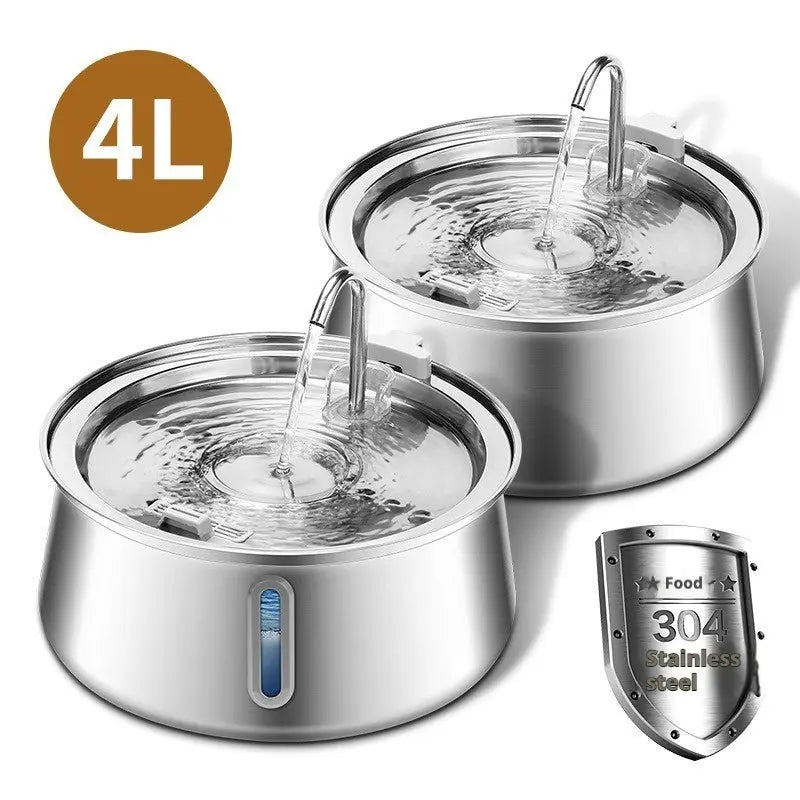 Petrkl™ AquaDrop – Stainless Steel Cat Water Fountain 4L Petrkl