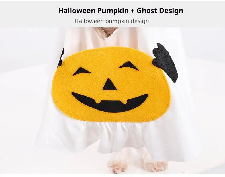 Petrkl™ Pumpkin Ghost Dog Costume Petrkl