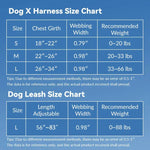 size chart-no pull dog harness